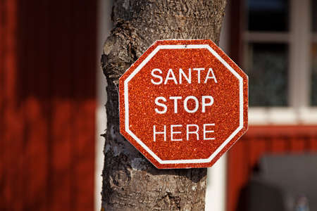 funny sign for the Christmas weekendの写真素材