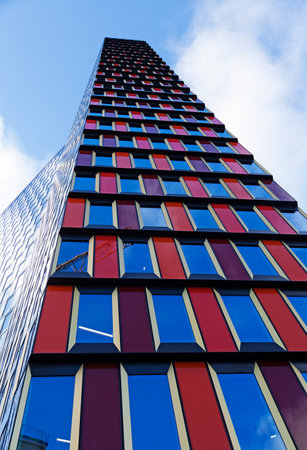 Stockholm, Sweden - October 11, 2022: one of the tallest skyscrapers in the cityのeditorial素材