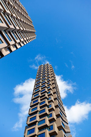 Stockholm, Sweden - October 12, 2022: two modern high-rise buildings called the northern towersのeditorial素材