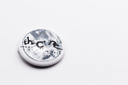 Umea, Sweden - October 11, 2022: button with music group that you can put on clothes