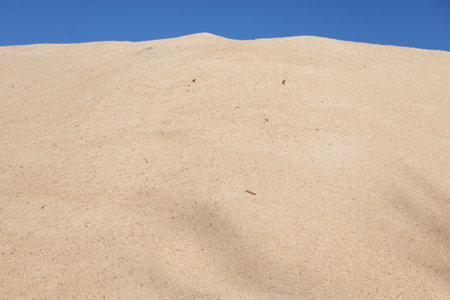 a small mountain of sawdustの写真素材