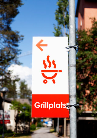 sign with the text barbecue placeの写真素材