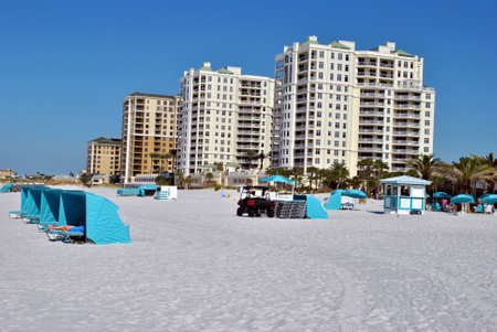 Hotels on Clearwater Beach Florida のeditorial素材