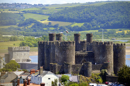 Conwy Castle in North Walesのeditorial素材