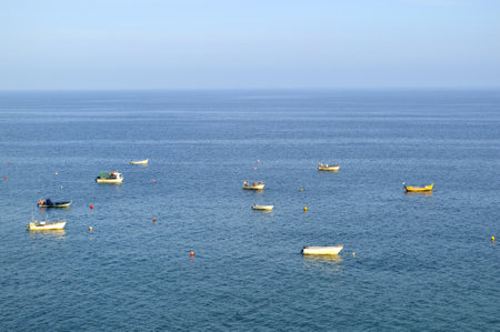 Fishing boats in the Mediterranean seaのeditorial素材