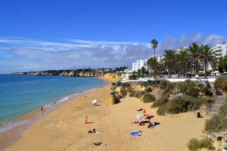 Armacao De Pera Beach on the Algarveの写真素材