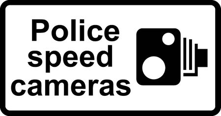 Police speed cameras traffic sign