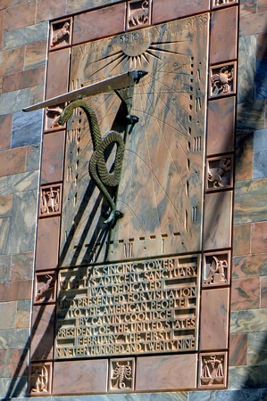 Sundial on Bok singing tower in Florida USA