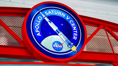 Cape Canaveral, Florida, USA - May 6, 2015: Apollo Saturn V Center at Kennedy Space Centreのeditorial素材
