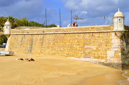 The historical Forte da Ponda da Bandeira in Lagosの写真素材