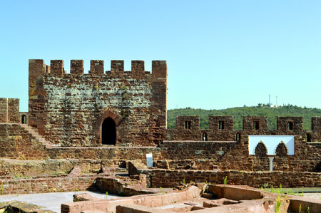 Silves historical castle in the Algarve, Portugalのeditorial素材
