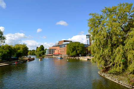 Royal Shakespeare Company on the River Avon in Stratford upon Avonのeditorial素材