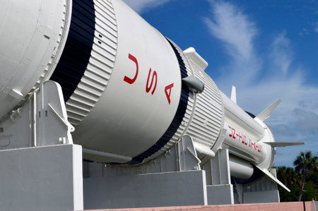 Mercury-Redstone rocket on display at Kennedy Space Centreのeditorial素材