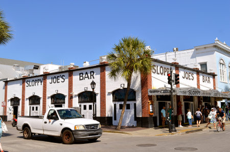 Sloppy Joe's Bar in Key West frequented by Ernest Hemingwayのeditorial素材