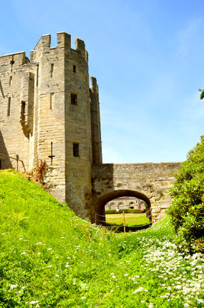 The historical medieval Warwick Castle in Warwickshireのeditorial素材