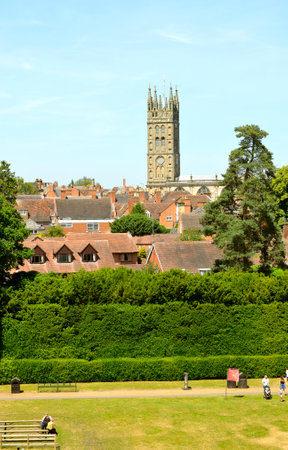 The historical medieval St Mary's church in Warwick