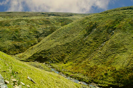 Stream through the Peak District National Park in Derbyshire