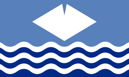 County flag of the Isle of Wight that represents the Isle of White in the UKの写真素材
