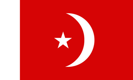 The flag of Umm al Qaiwan is an Emirate of Umm al Qaiwan in Western Asiaのイラスト素材