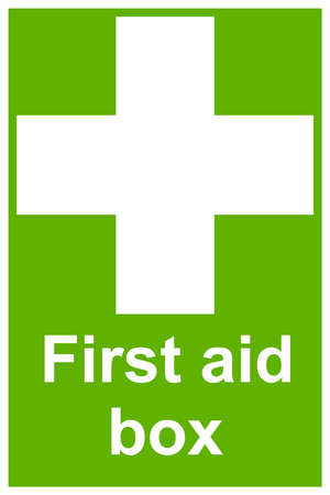 First aid box for use in the event of an accident signのイラスト素材