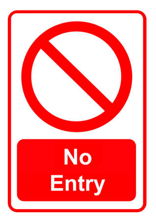No Entry into this area Health & Safety Signのイラスト素材