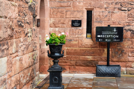 Peckforton Castle, Tarporley, Cheshire, England UK- January 11, 2022 : Peckforton Castle is a Victorian country house built in the style of a medieval castle in Cheshireのeditorial素材