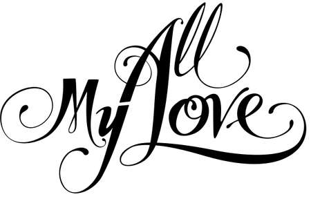Vector version of my own calligraphyのイラスト素材