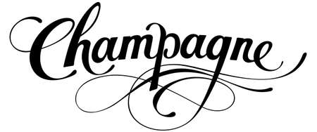 Champagne - Vector version of my own calligraphyのイラスト素材