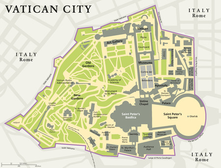 Vatican city political mapのイラスト素材