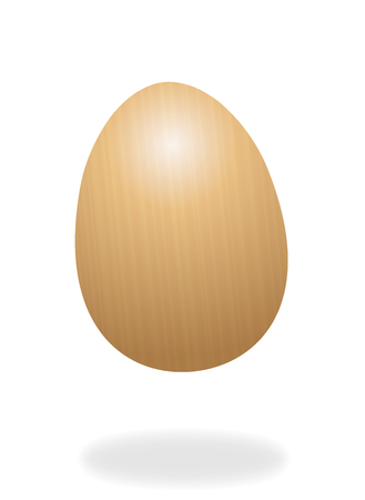 Egg shaker - wooden hand percussion instrument - isolated vector illustration on white background.のイラスト素材