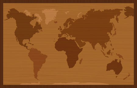 World map, wooden inlay style Rainbow colored world map - planet earth in dazzling colors.のイラスト素材