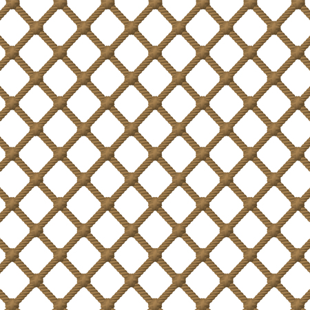 Rope net pattern. Isolated vector illustration on white background.のイラスト素材