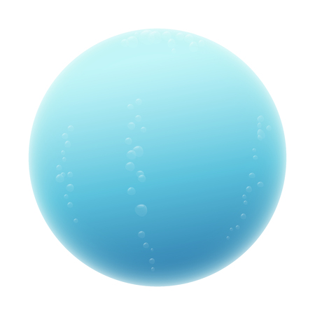 Water sphere. Blue misty ball with some bubbles. Isolated vector illustration on white background.のイラスト素材