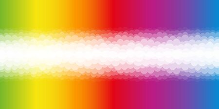 Clouds on rainbow colored spectrum background. Spectral colors, landscape format, vector illustration.のイラスト素材