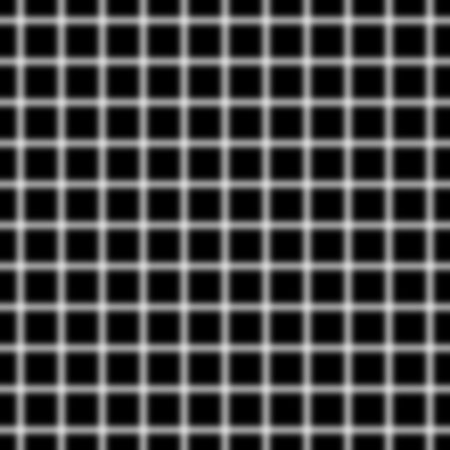 Scintillating grid illusion, an optical illusion. Black dots seem to appear and disappear rapidly at...
