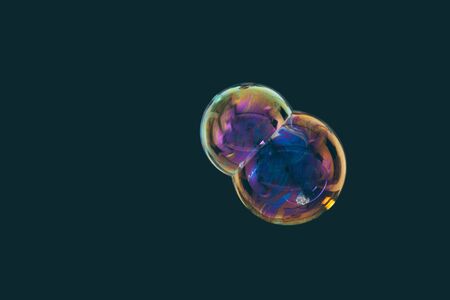 Christmas decoration. Background for christmas cards with soap bubbles