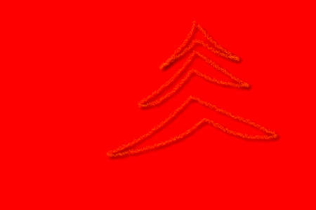 Christmas Trees abstract designs in redの写真素材