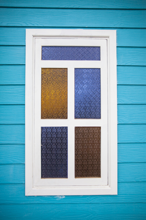 Colorful glass windowsの写真素材