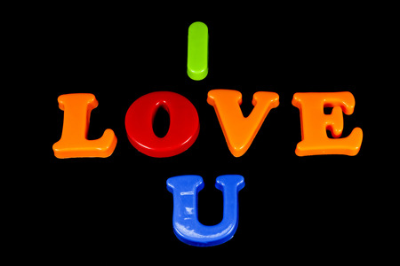 Love Colorful on black Backgrounds.の写真素材