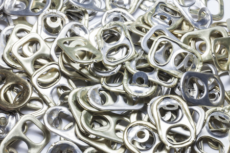 ring pull aluminum  backgroundの写真素材