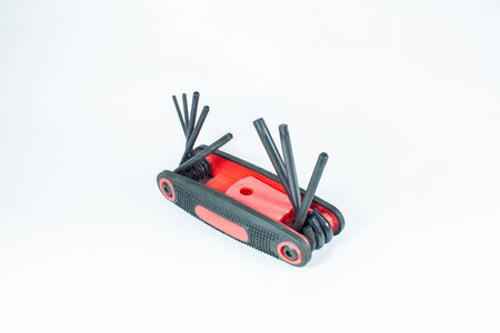 Hex Key Sets on white background の写真素材
