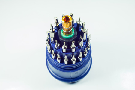 screwdriver sets on a white background の写真素材