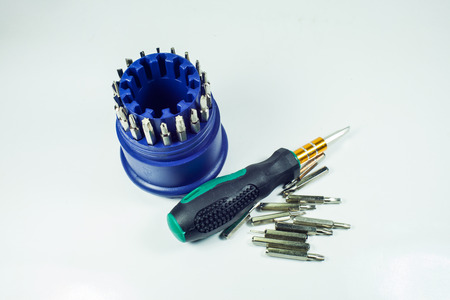 screwdriver sets on a white background 