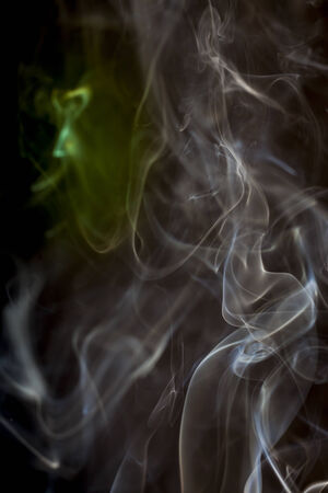 smoke collection on black backgroundの写真素材