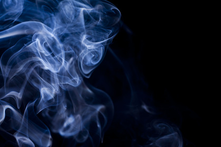 smoke collection on black backgroundの写真素材