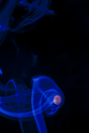 smoke collection on black backgroundの写真素材