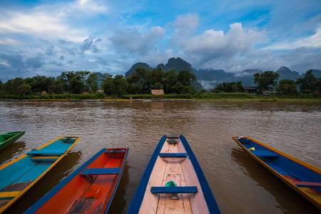 Vang Vieng  Vientiane Laosのeditorial素材