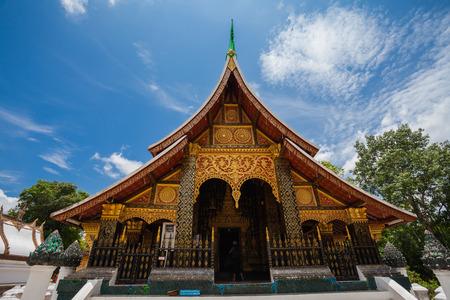 Xieng thong temple world heritage in Luang Pra bang, Laosのeditorial素材