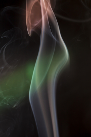 smoke collection on black backgroundの写真素材