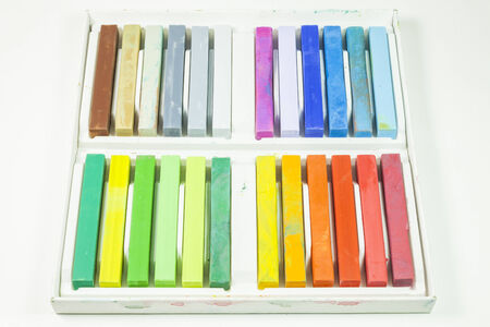 Hair chalk writing Colorful.の写真素材